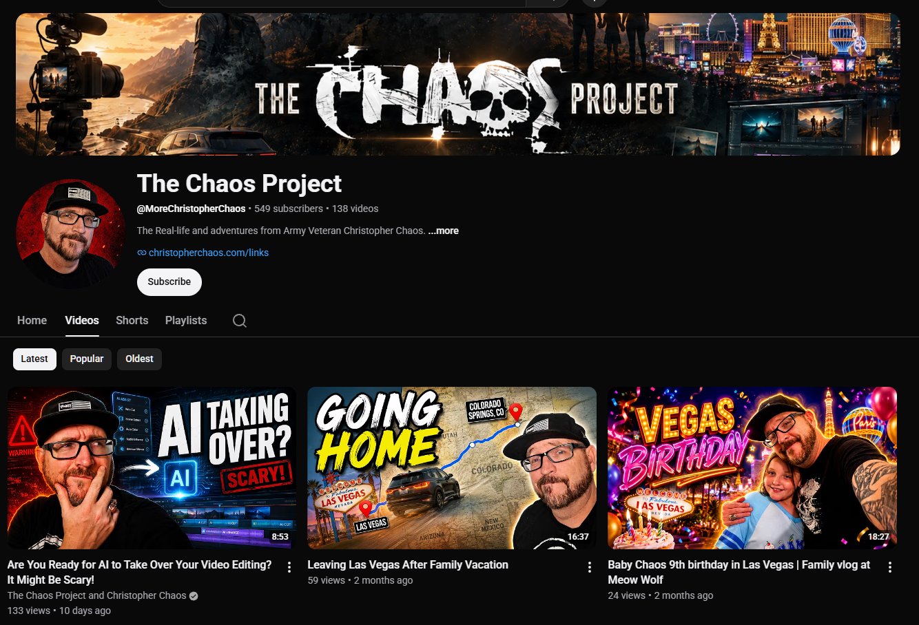 The Chaos Project YouTube channel