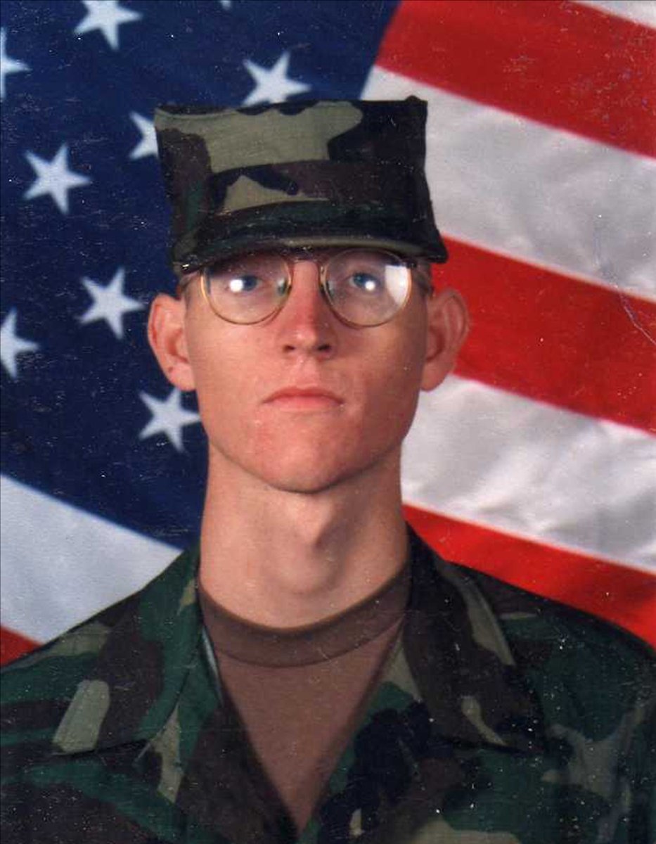 Christopher Chaos during Army basic training